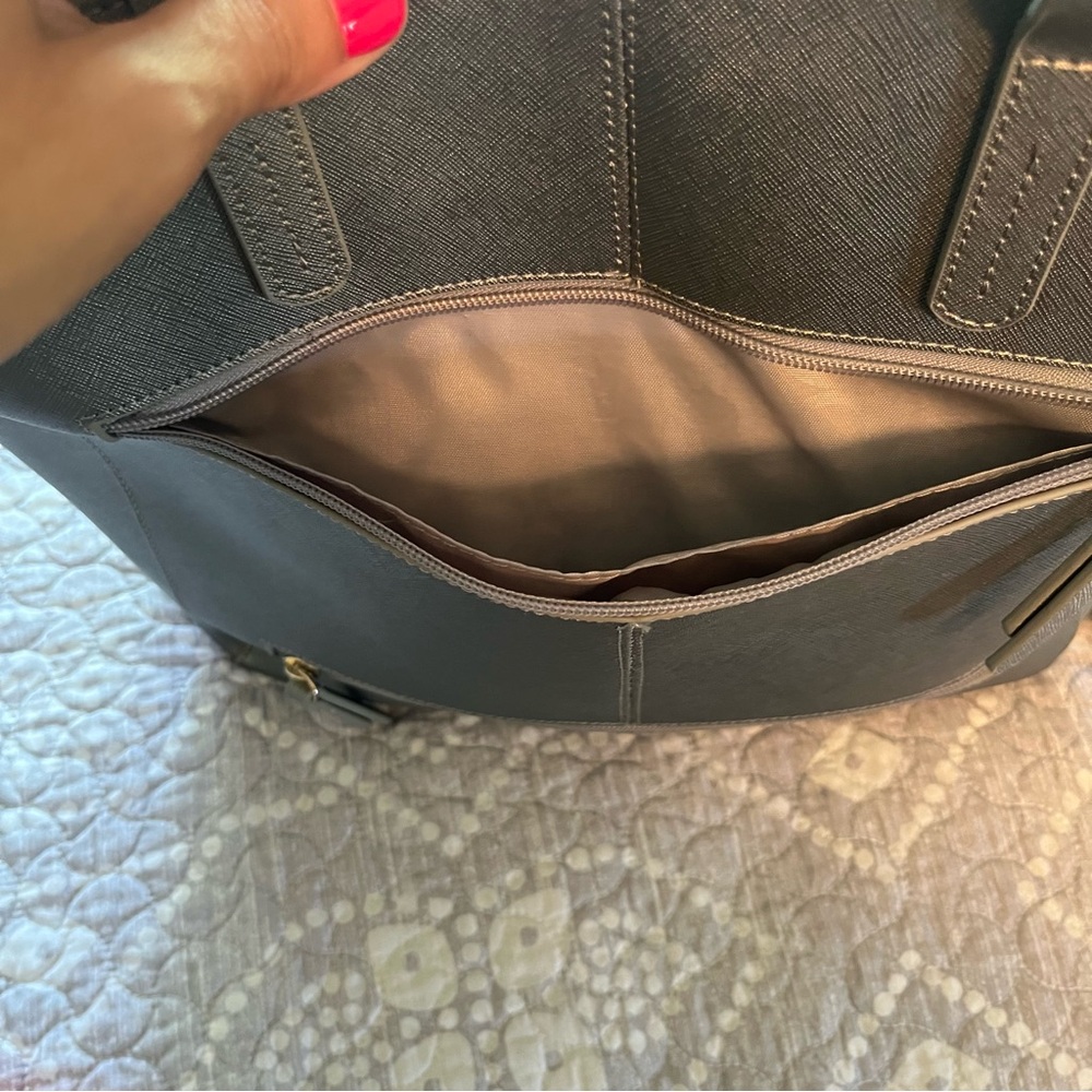 Joy Mangano  dark silver Travel Tote Bag, NWT - Picture 3 of 8